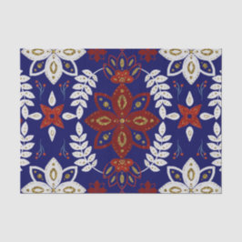 Papel De Seda Nórdica Floral Leaf Watercolour Folk Art 