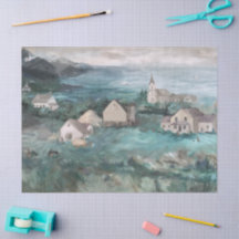 Norway Fjords Painting Tissue Paper for Gift Bags