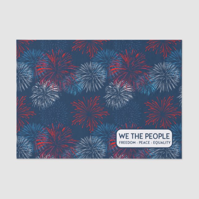 Papel De Seda NOSOTROS EL PUEBLO Libertad Libertad Igualdad Paz  (Anverso)