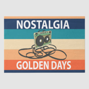 Papel De Seda Nostalgia Golden Days Cassette Tape Birday