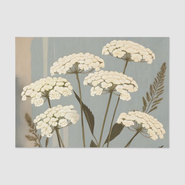 Papel De Seda Nostalgic Yarrow Botánico (Anverso)