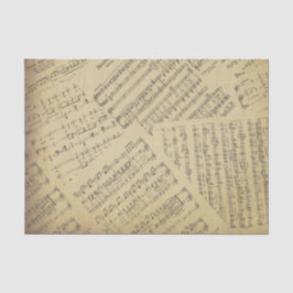 Papel De Seda nota musical antigua vintage Músico de patrón