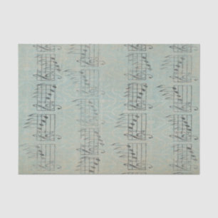 Papel De Seda nota musical antigua vintage Músico de patrón