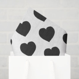 Papel De Seda Notas de amor de corazón negro Duelo