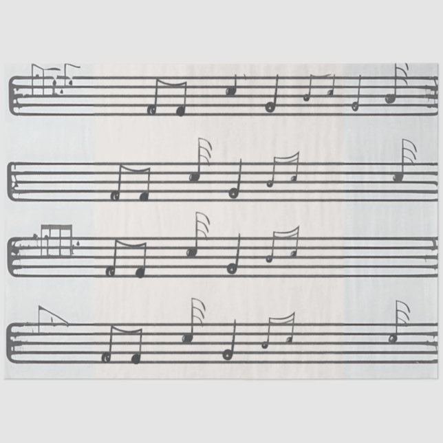 Papel De Seda Notas de la Hoja de Música de Decoupage (Anverso)