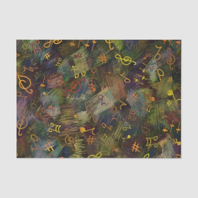 Papel De Seda Notas Musicales (Anverso)