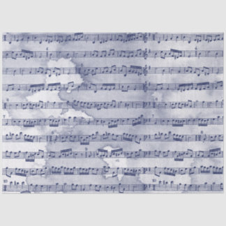 Papel De Seda Notas musicales acuarela