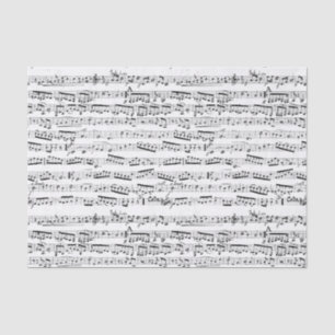 Papel De Seda Notas musicales blancos y negros