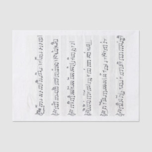 Papel De Seda Notas musicales de la hoja de la canción Keep of t