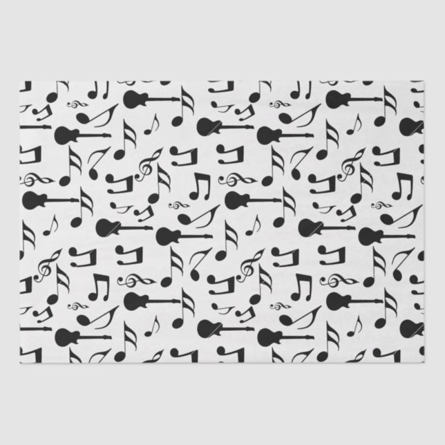 Papel De Seda Notas musicales - Diseño de la música Sheet (Anverso)