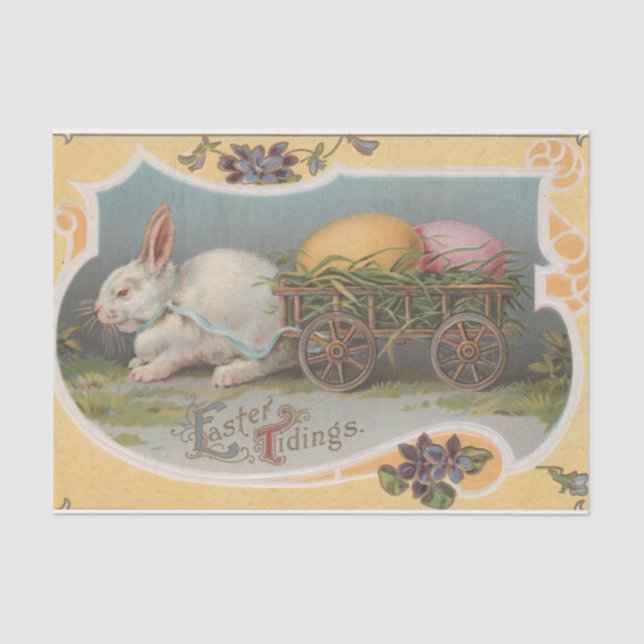 Papel De Seda Noticias de Pascua del vintage (Anverso)