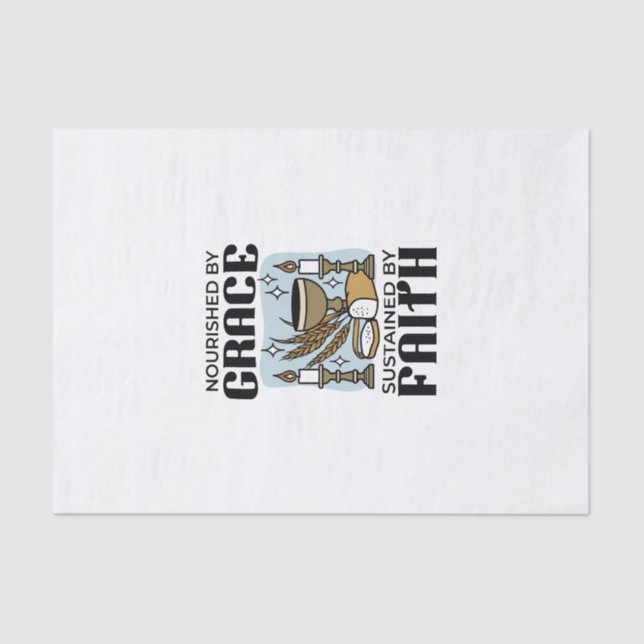 Papel De Seda Nourished by Grace, Sustained by Faith Design (Anverso)