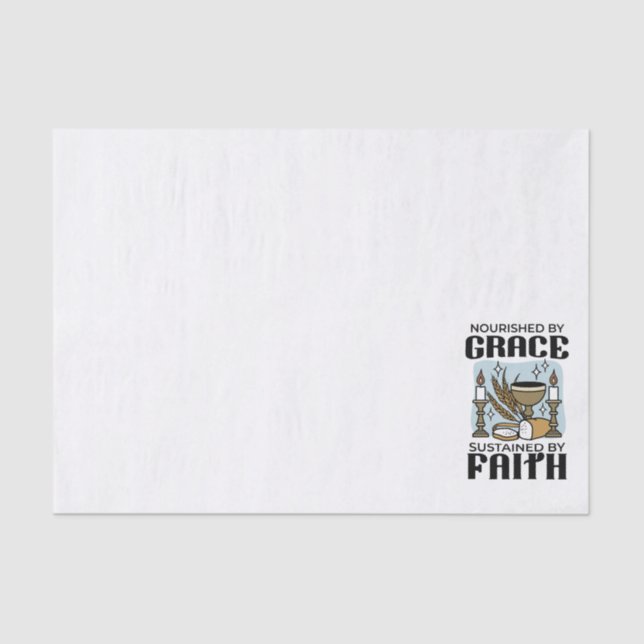 Papel De Seda Nourished by Grace, Sustained by Faith Design (Anverso)