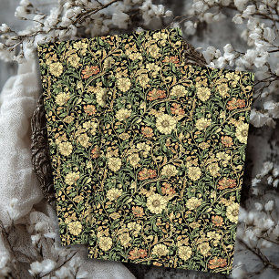 Papel De Seda Noveau Art Nouveau Morris colores pastel flores vi