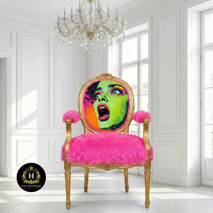 Papel De Seda Novia de Frankenstein Silla Decoupage Arte Pop