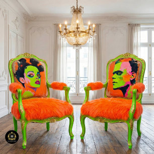 Papel De Seda Novia del Monstruo de Frankenstein Arte Pop Neon D