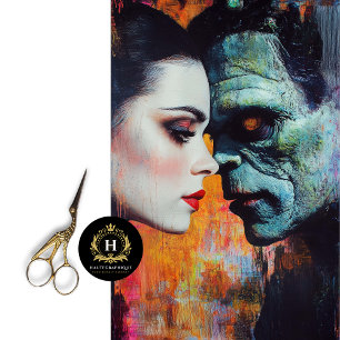 Papel De Seda Novia día de San Valentín de Frankenstein