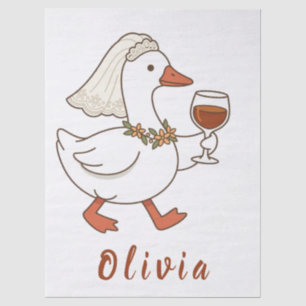 Papel De Seda Novia Pato Custom Tipsy Divertida Despedida de Sol