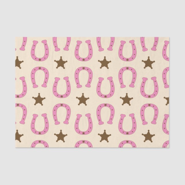 Papel De Seda Novia Rosa Horseshoe Sheriff País Estrella Texas (Anverso)