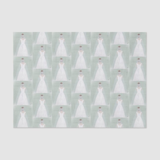 Papel De Seda Novia vestida de boda (Anverso)