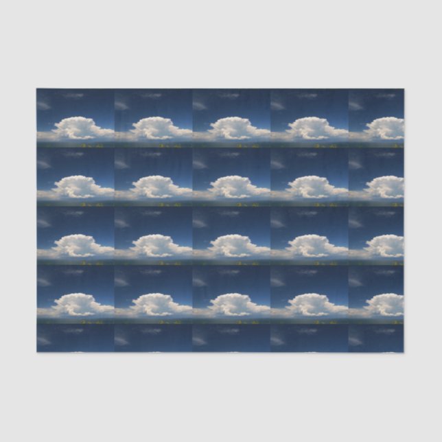 Papel De Seda Nube blanca de puffy (Anverso)