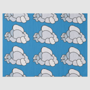 Papel De Seda Nubes Blancas