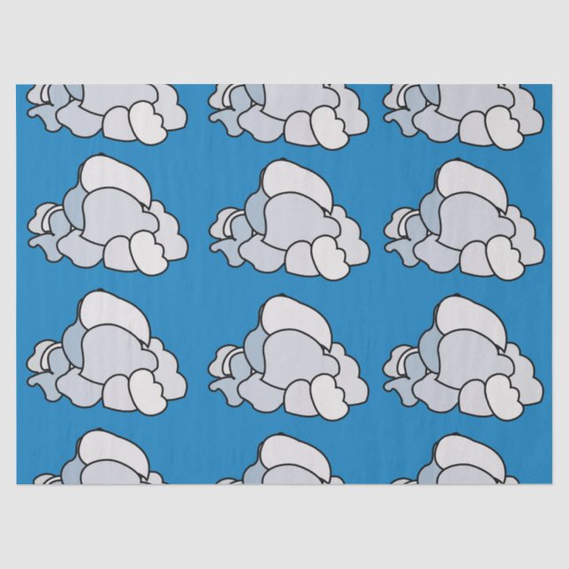 Papel De Seda Nubes Blancas (Anverso)