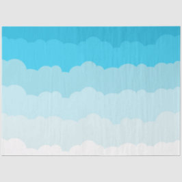 Papel De Seda Nubes de cielo blanco y azul claro