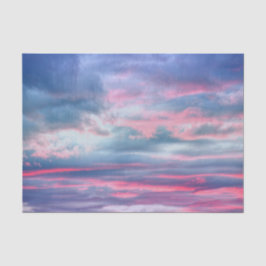 Papel De Seda Nubes Hermoso Rosa Pastel Blanco Azul Cielo