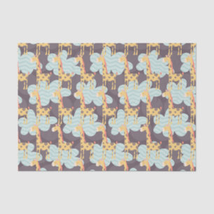 Papel De Seda Nubes y jirafas