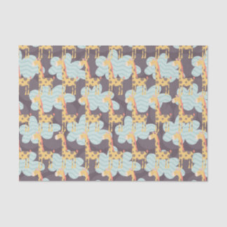 Papel De Seda Nubes y jirafas
