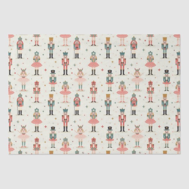 Papel De Seda Nucrackers Pastel y Ballerinas (Anverso)