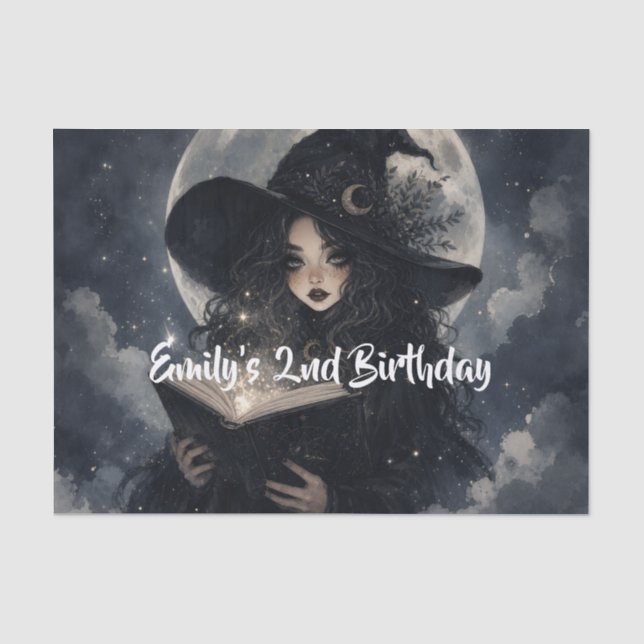 Papel De Seda nuestra brujita cumple 2 ||  (Anverso)