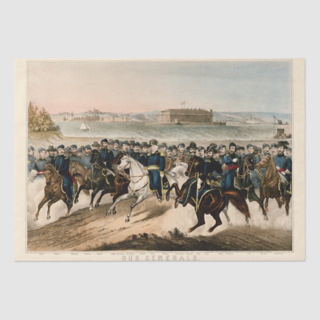 Papel De Seda Nuestros generales restauraron la vieja página de  (Anverso)