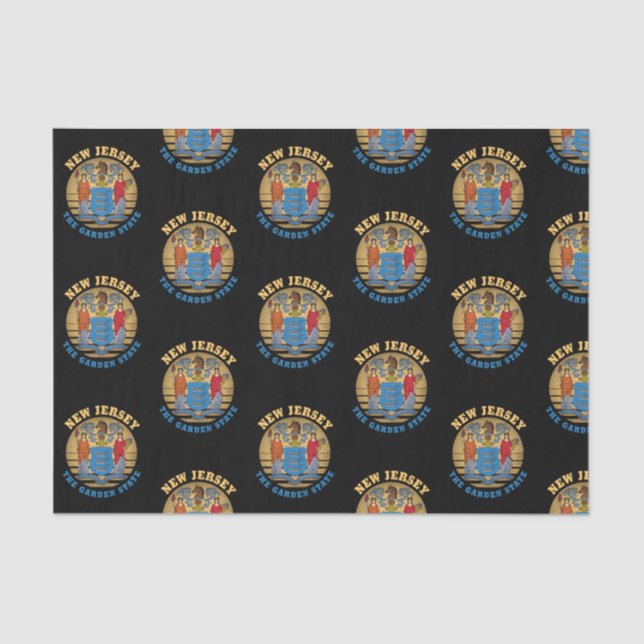 PAPEL DE SEDA NUEVA BANDERA ESTATAL JERSEY GARDEN (Anverso)