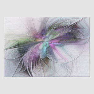 Papel De Seda Nueva vida, colorido arte abstracto fractal de fan