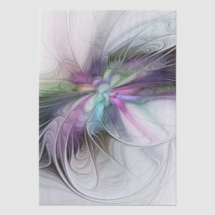 Papel De Seda Nueva vida, colorido arte abstracto fractal de fan