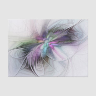 Papel De Seda Nueva vida, colorido arte abstracto fractal de fan