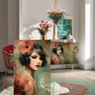 Papel De Seda Nuevas Impresiones, Arte de retrato de Gatsby Flap