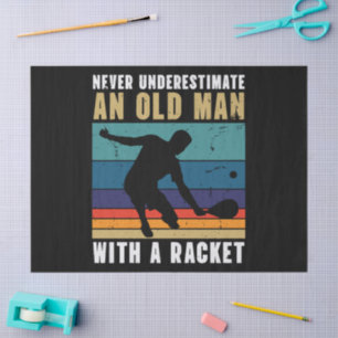 Papel De Seda Nunca subestimes a un anciano con pickleball 