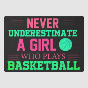 Papel De Seda Nunca Subestimes a una Chica que Juega Baloncesto