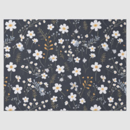 Papel De Seda Nursera de flores silvestres Minimalistas negras