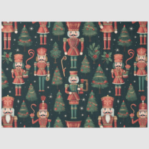 Papel De Seda Nutcrackers Árboles de Navidad y Navidades de estr