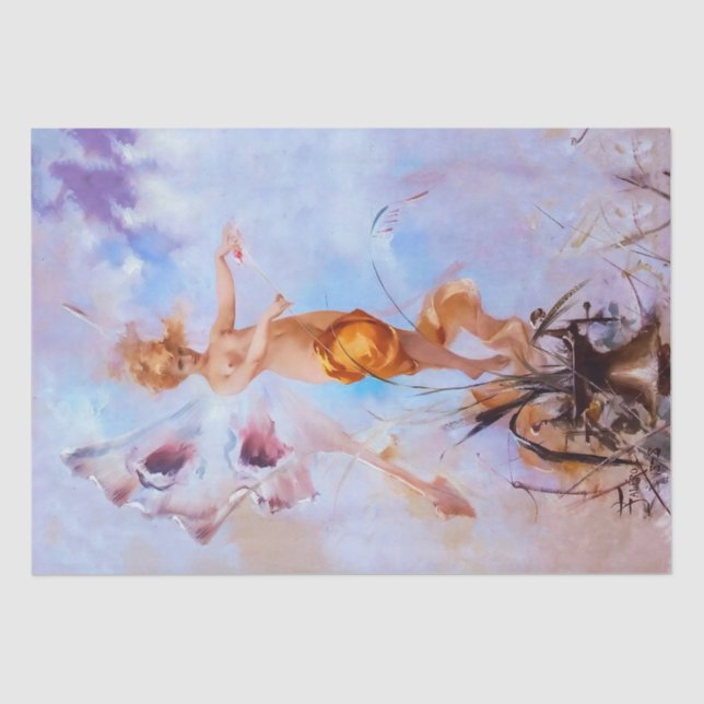 Papel De Seda Nymph (1878) de Luis Ricardo Falero (Anverso)