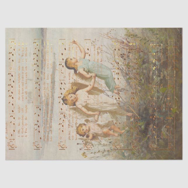 Papel De Seda O Buenas noches con los ángeles (Anverso)