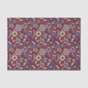 Papel de seda o decoupage - Floral Rojo Boho Atrev