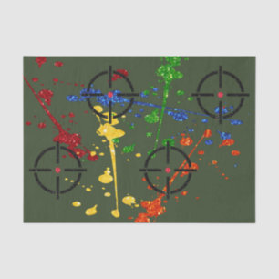 Papel De Seda Objetivos de purpurina Fiesta Paintball