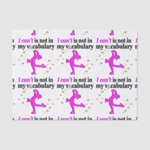 PAPEL DE SEDA OBJETIVOS Y SUEÑOS DE PATINAJE DE FIGURA ROSA