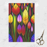 Obra de arte Art Nouveau Colorful Cattails