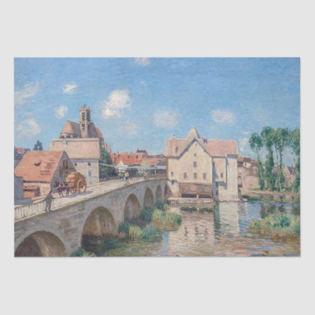 Papel De Seda Obra de arte de Alfred Sisley - Le Pont de Moret (Anverso)